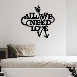 Wallity Need is Love Escultura de Pared Negra